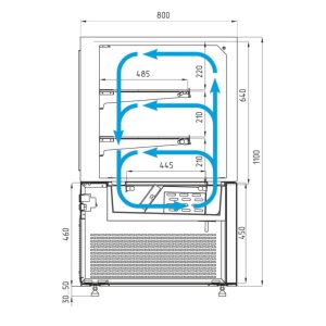 Витрина кондитерская Carboma KC78-110 VV 1,2-1 (9005) - Изображение 6