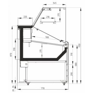 Витрина холодильная Carboma GC75 VM 1,5-1 фронт стандартный цвет (динамика) - Изображение 6