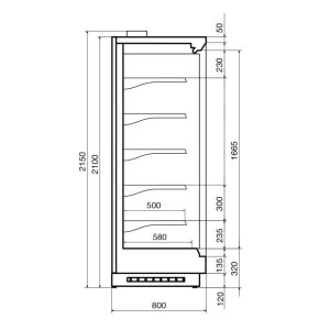 Горка холодильная Dazzl Vega 080 H210 375 - Изображение 3