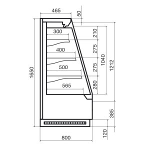 Горка холодильная Dazzl Vega DG 080 H160 Plug-in 190 - Изображение 3