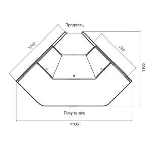 Витрина холодильная универсальная Dazzl Galaxy 080 ОУ 90 динамика, прессервы