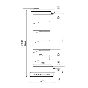 Горка холодильная Dazzl Vega 080 H210 190 - Изображение 3
