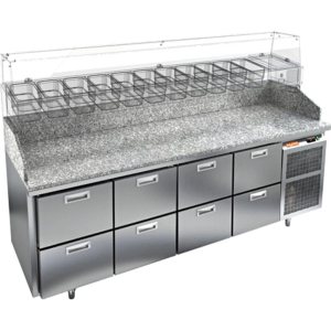 Стол холодильный для пиццы HiCold PZ3-2222/GN камень