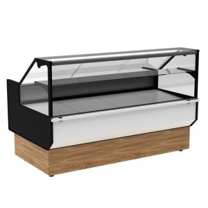 Витрина холодильная Carboma GC95 SM 1,2-1 (ВХС-1,2 Carboma GC95 KombiLux) (0108 темный дуб)