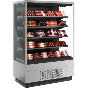 Горка холодильная Carboma FC20-07 VM 1,3-2 (версия 2.0) (ночная шторка) (9006-9005) - Изображение 2