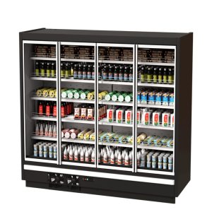 Горка холодильная Kifato Прага 2500×800×2050 (с дверьми, встроенный агрегат)