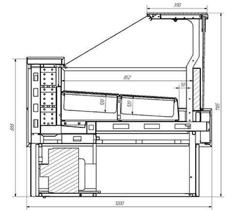 Витрина для мороженого Иней LIDA-KUB M 2,3 - Изображение 5