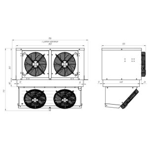 Моноблок холодильный низкотемпературный Intercold МLCM-210 FT T (опция -10° С) - Изображение 2