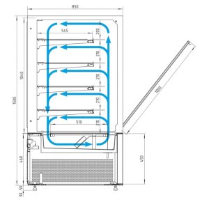 Витрина кондитерская Carboma KC84-150 VV 0,9-1 (9005) - Изображение 5
