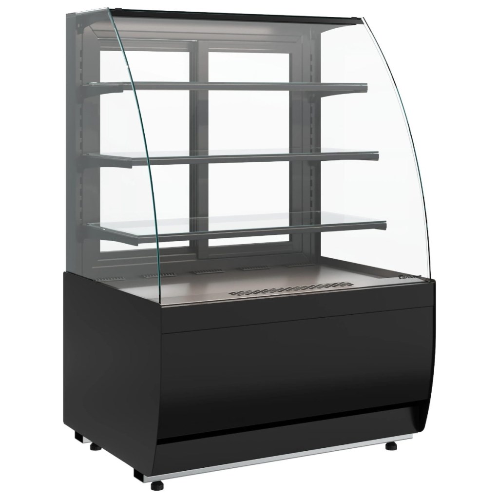 Витрина кондитерская Carboma K70 N 1,3-1 Light (версия 2.0) (9005) нейтральная  